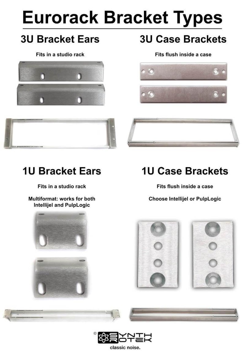 Synthrotek 3U Eurorack Bracket Ears with 84HP Rails, 50 Slide Nuts by Synthrotek: Modular Rackmount Ears - Image 4